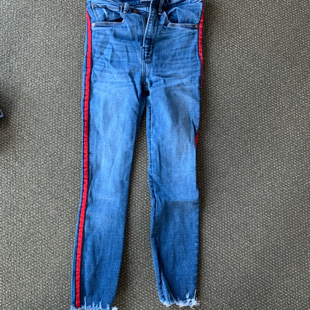 Red Stripe jeans